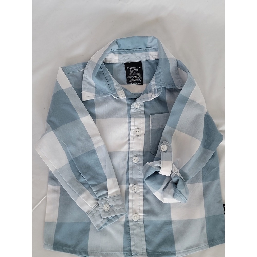 American Hawk Toddler Long Sleeve Button Up - Picture 2 of 5